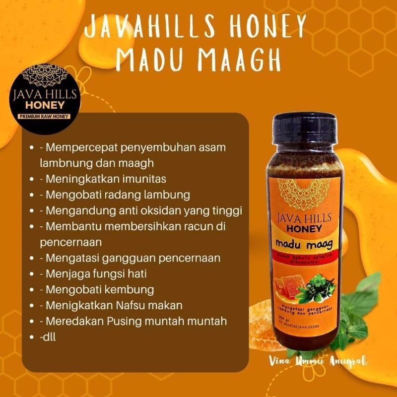 

(Free Pilih Hadiah) Java Hills Honey Madu Maag Atasi Keluhan Lambung Gerd Mual Vertigo 320gr
