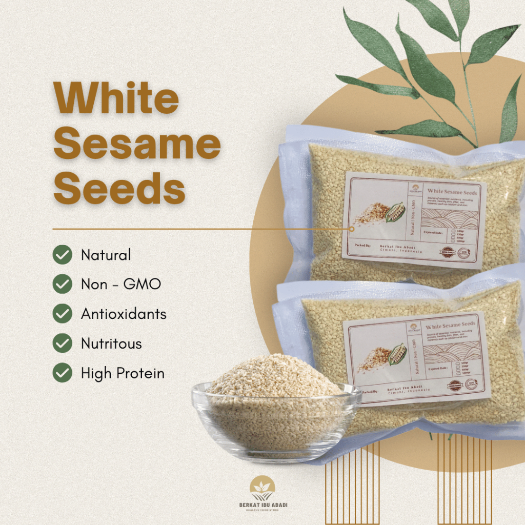 

White Sesame Seeds 100gr / Wijen Putih Mentah 100gram