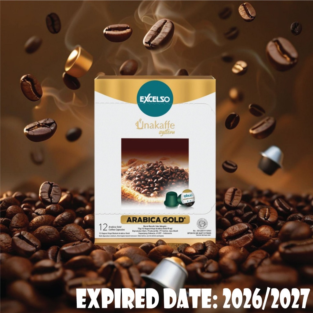 

Excelso Unakaffe Kopi Kapsul Arabica Gold12 Capsule