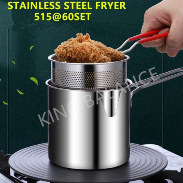 Deep Fryer Pot Stainless Steel/  Deep Frying Pot Penggorengan - Pan Fryer