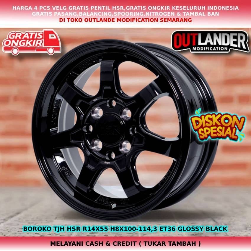 velg mobil racing r14, velg mobil xenia livina avanza kijang mobilio sigra agya calya boroko tjh r14