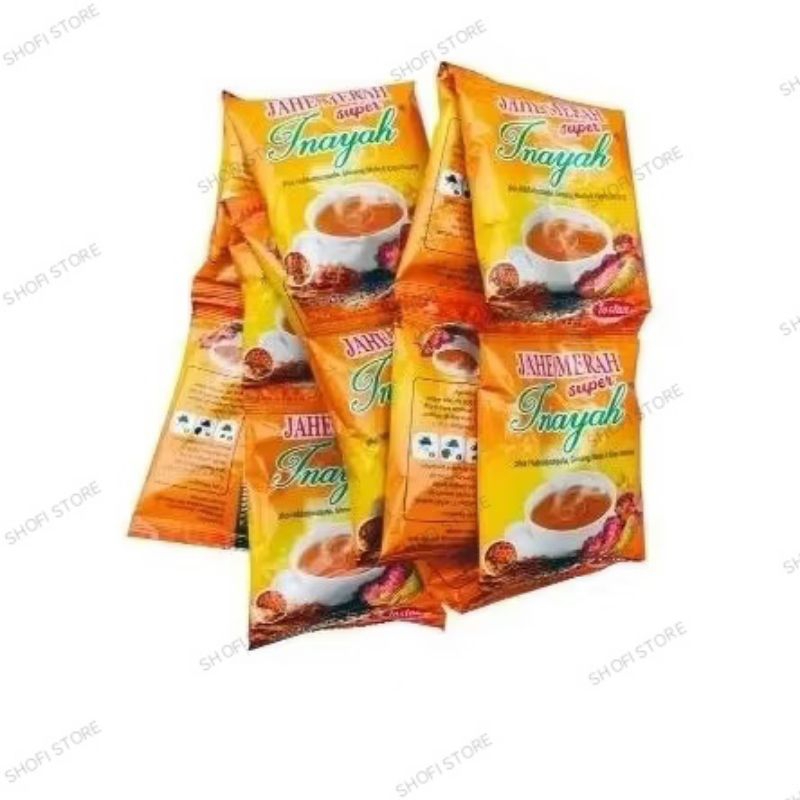 

Inayah Jahe Merah Sachet Super Renceng Murah 12 Saset Plus Madu Ginseng Habbatussauda Kayu Secang Ori