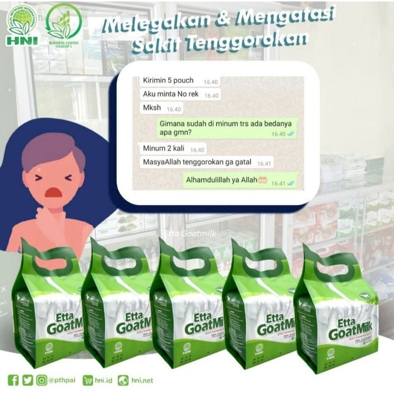 

Susu Ettawa Goat Milk 1 Pack Isi : 10 Sachet Harga Rp 75.000 Original