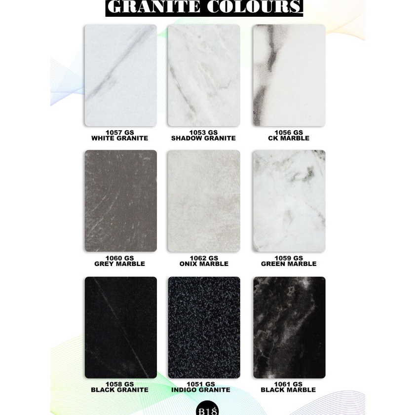 COD  JUAL HPL Granite Colours Winston Warna Keramik  Ceramic  Granit NO TACO NO AICA NO CARTA