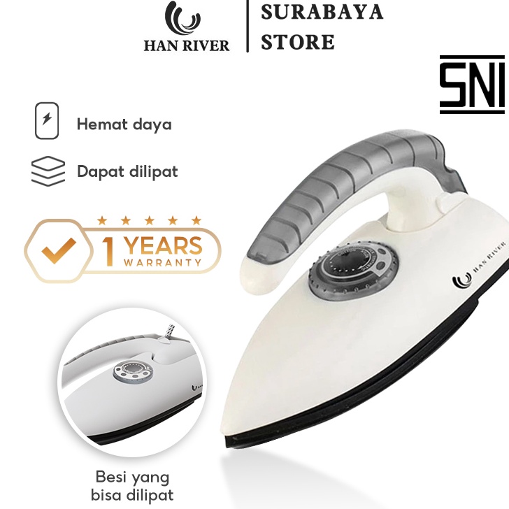 HAN RIVER Setrika Mini HRYD1 Setrika Lipat Iron Traveling Putih