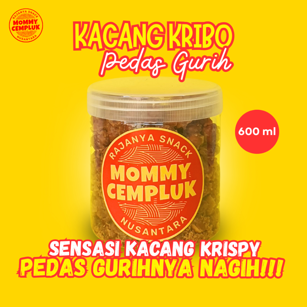 

Kemasan Toples 600 ml Snack Kacang Kribo Pedas Gurih Mommy Cempluk Kacang Telur Medan Kacang Disco