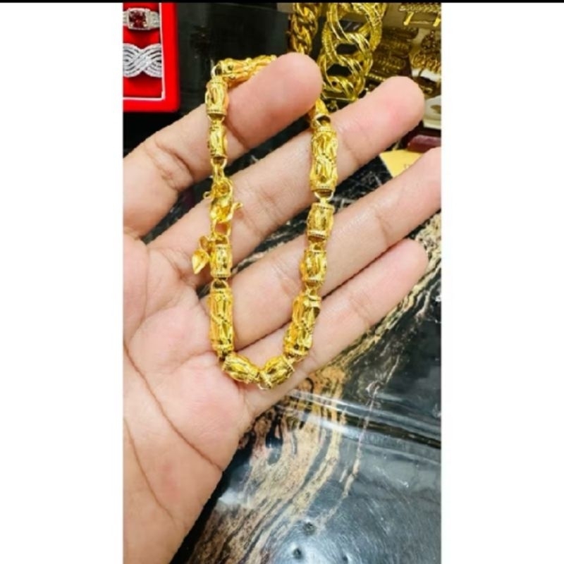 GELANG ALDORA 2 SUKU LAPIS EMAS 24K