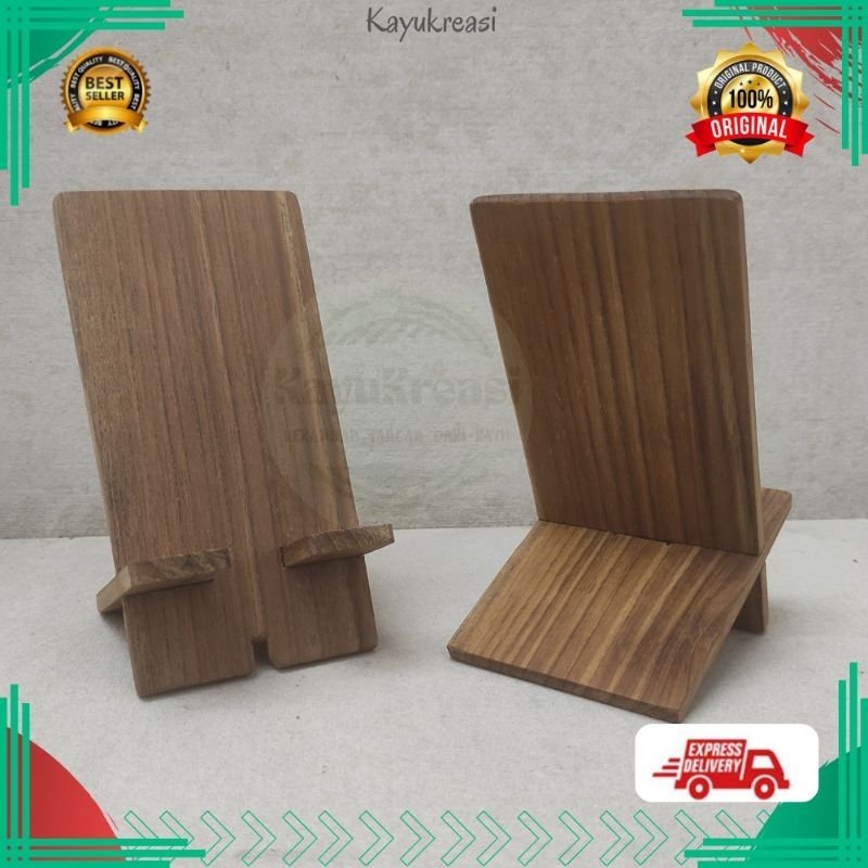 Dudukan Hp Di Meja Dari Kayu