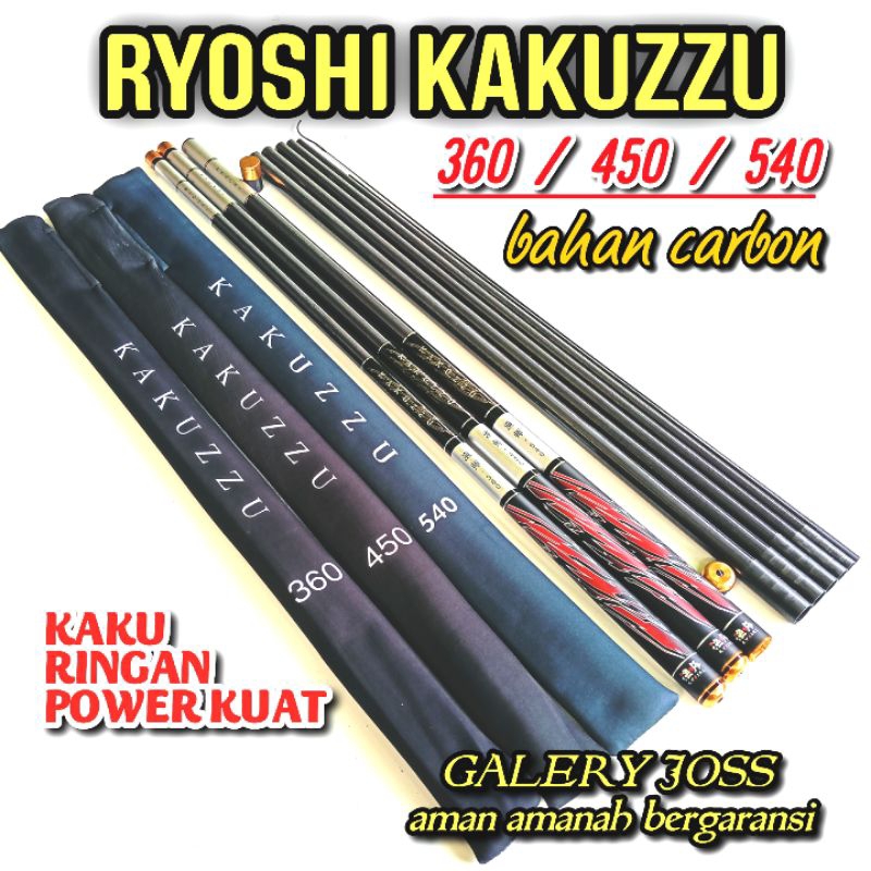 Tegek kaku Ryoshi Kakuzzu 360 450 540 tegek bahan carbon kaku ringan kuat