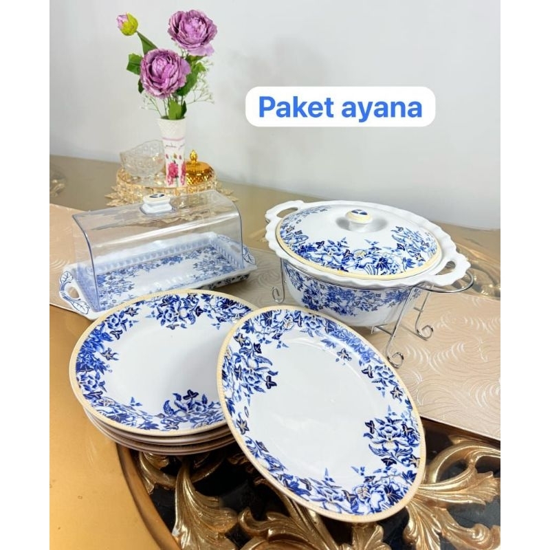 Dinner Set Vicenza Paket Ayana free packing kayu