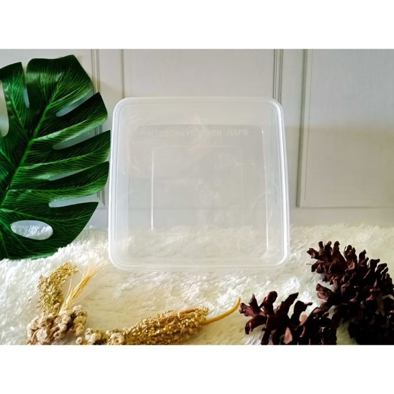 Kotak Tinwall 1500 ml Thinwall 1500ml Persegi Kotak Makanan Plastik