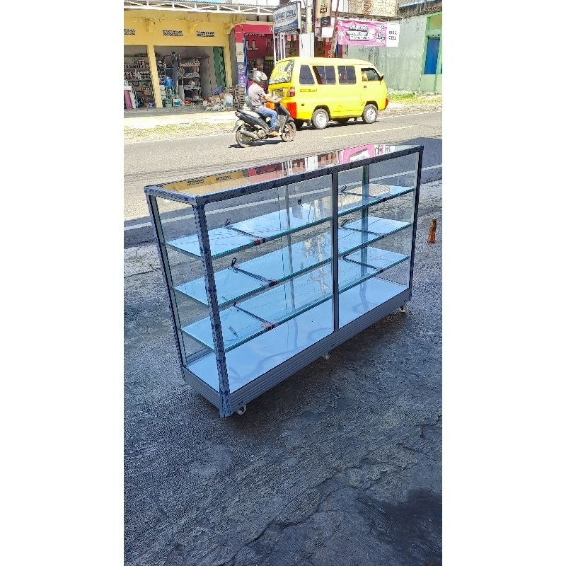 ETALASE TOKO ETALASE KACA Ukuran 1m, 1.5m, 2m