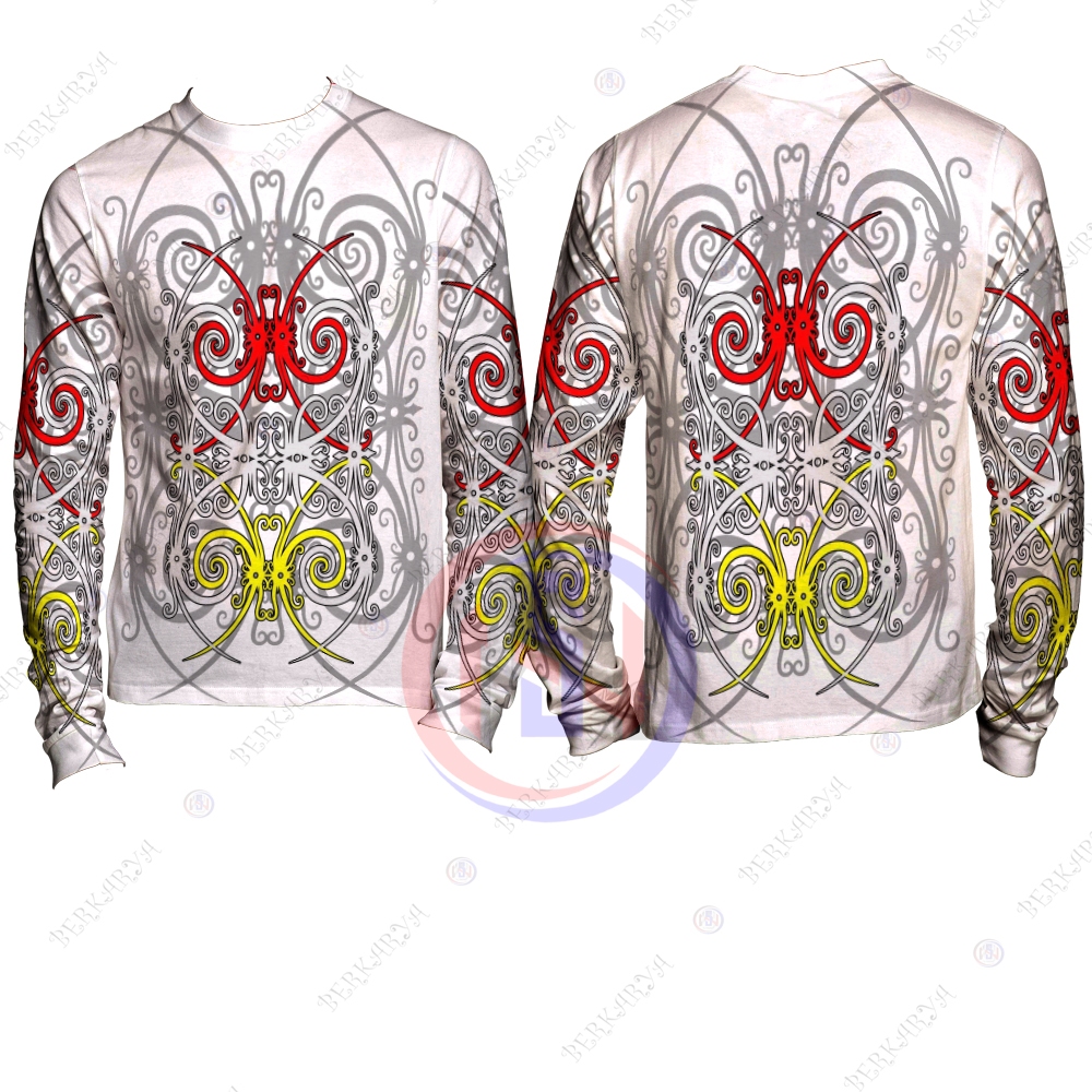 Baju Kaos Pria Motif Batik Kalimantan / Jersey Batik Dayak Terbaru /Jersey Batik Kalimantan Printing