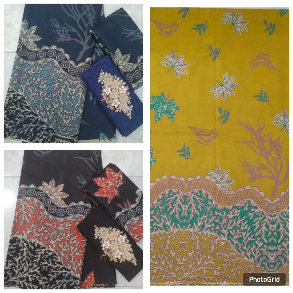 Kain Batik Pekalongan Ukuran 2 Meter Bahan Katun Prima Motif Bunga Sakura 002
