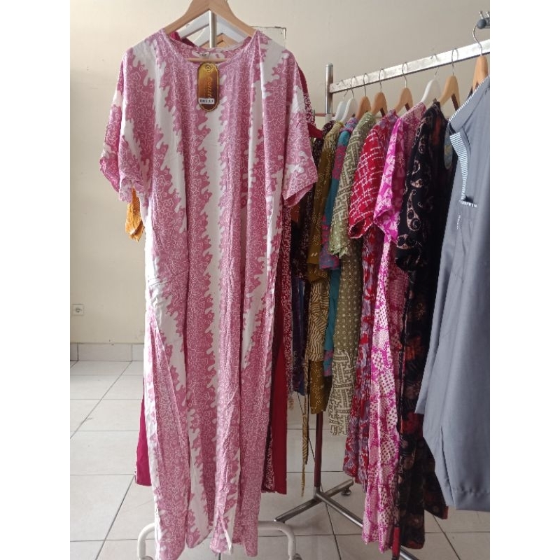 Batik Qonita longdress lowo stali | longdress jumbo gamis batik premium model kaftan