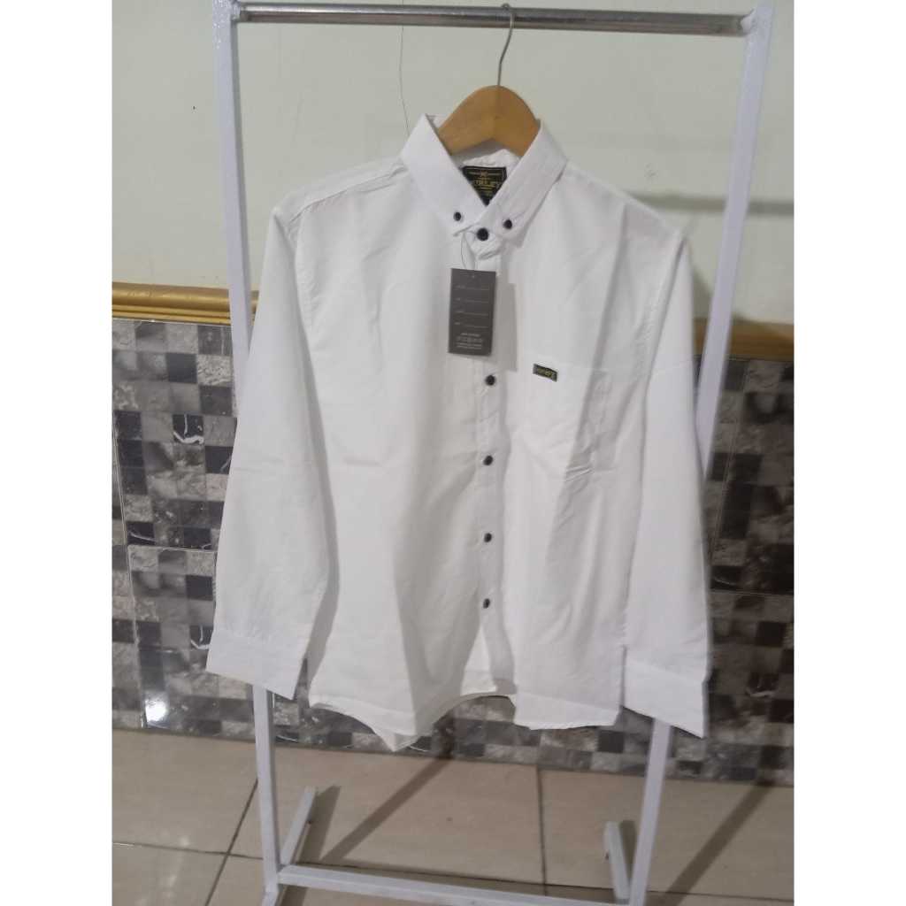 Kemeja PUTIH Polos Lengan Panjang Original Hurley Best Quality