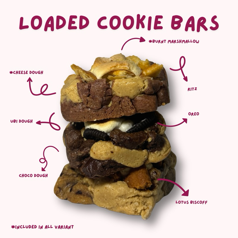 

Loaded Cookie Bar by Arum Smara | Premium soft chewy thick new york style cookies