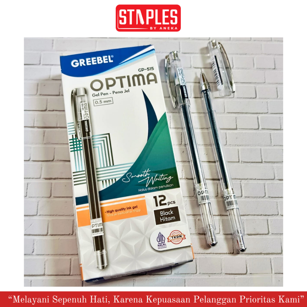 

Greebel Pulpen Ballpen / Optima 0.5 GP-515 (12pcs) / Ballpoint Bolpen / Bolpoin / Pena Gel