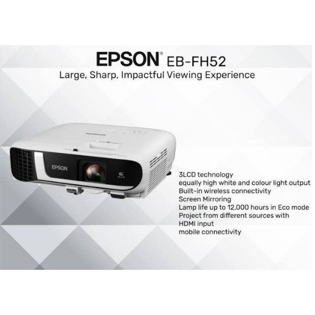 PROYEKTOR EPSON EB - FH52 4000 LUMENS