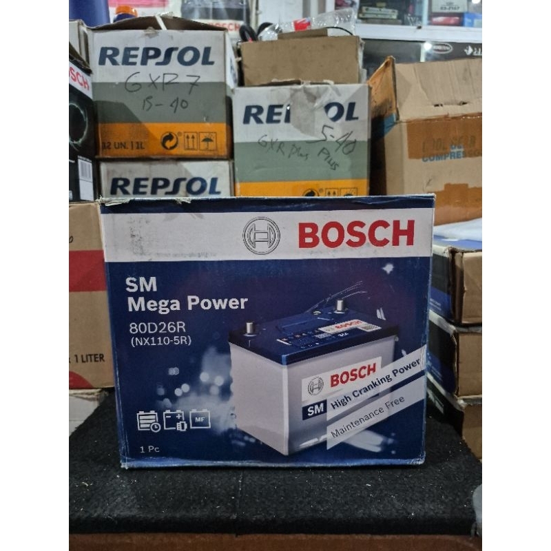 Aki Mobil BOSCH SM Mega Power 80D26R / NX110-5R | Aki Kering 70Ah | Innova, Fortuner, Pajero, D-Max,