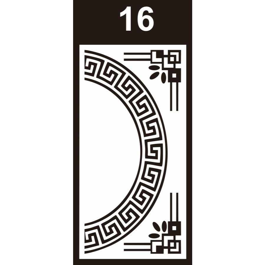 Ornamen Pagar Cutting Laser PVC Board Hiasan Dinding Minimalis Dekorasi Mihrab Masjid - 16 & 17
