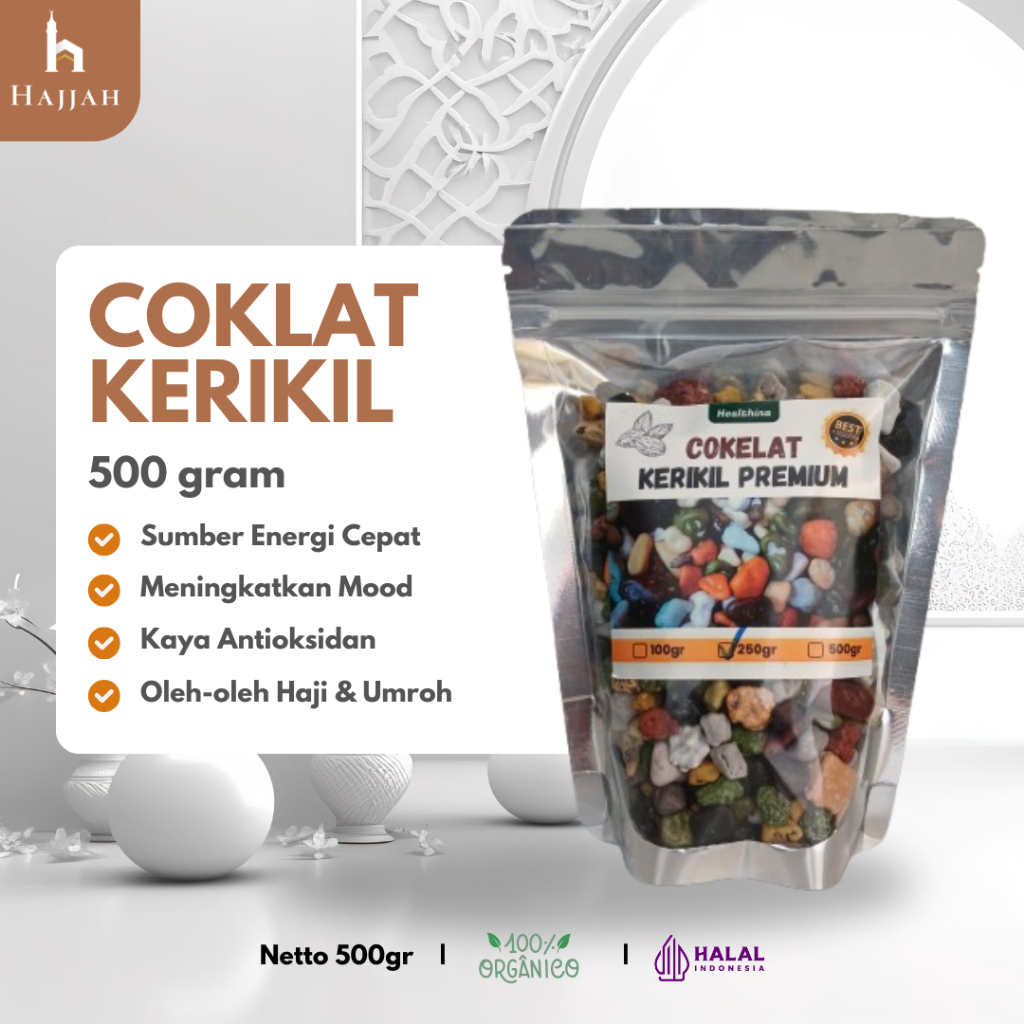 

Coklat Kerikil 500 gram Oleh-Oleh Haji Umroh COD Makassar 100% Alami dan Original
