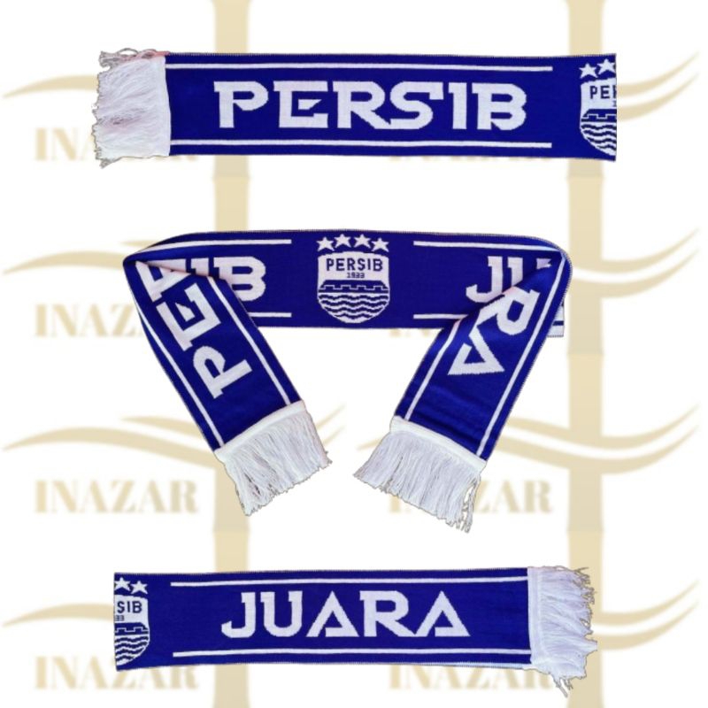 (READY STOCK) SYAL PERSIB JUARA BINTANG 4/SYAL PERSIB BANDUNG 2025/SYAL RAJUT PERSIB CHAMPIONS/SYAL