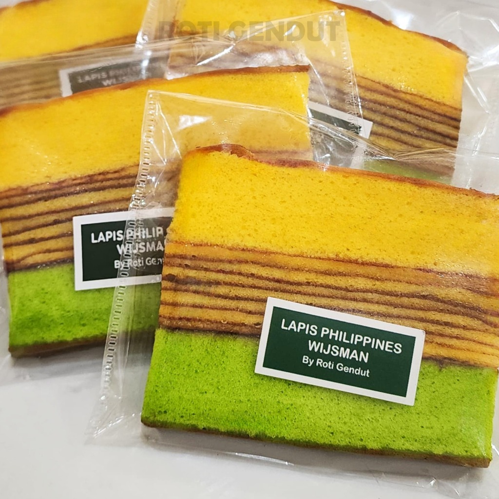 

[ SLICE ] Lapis Legit Original Prunes Philippines Pandan Surabaya Wijsman Roti Gendut - Per Slice