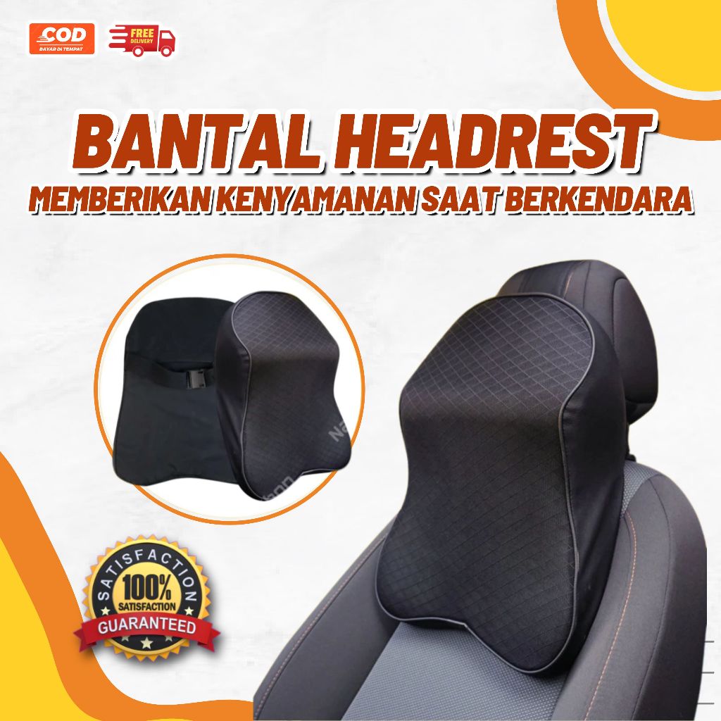 Bantal Headrest Mobil - Bantal Sandaran Leher Mobil Nyaman - Penyangga Leher Mobil