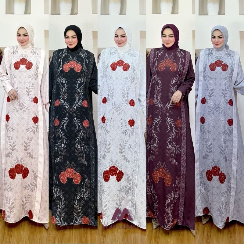 Gamis Nisa Dress ori HMF Luxury