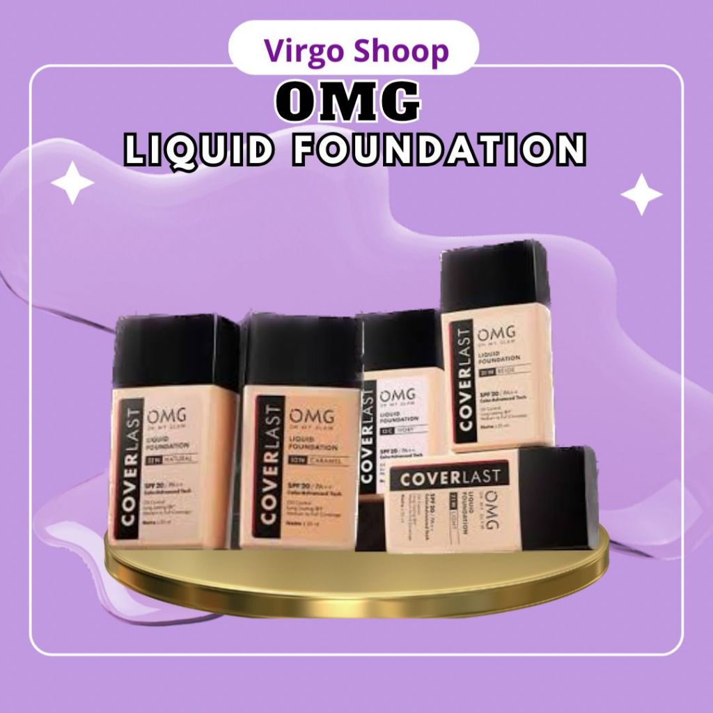 ❤️VIRGO❤️ OMG Oh My Glam Coverlast Liquid Foundation - Alas Bedak - OMG Foundation