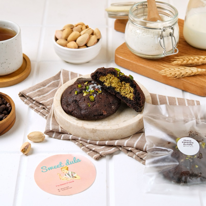 

Choco Pistachio Kunafa Cookies