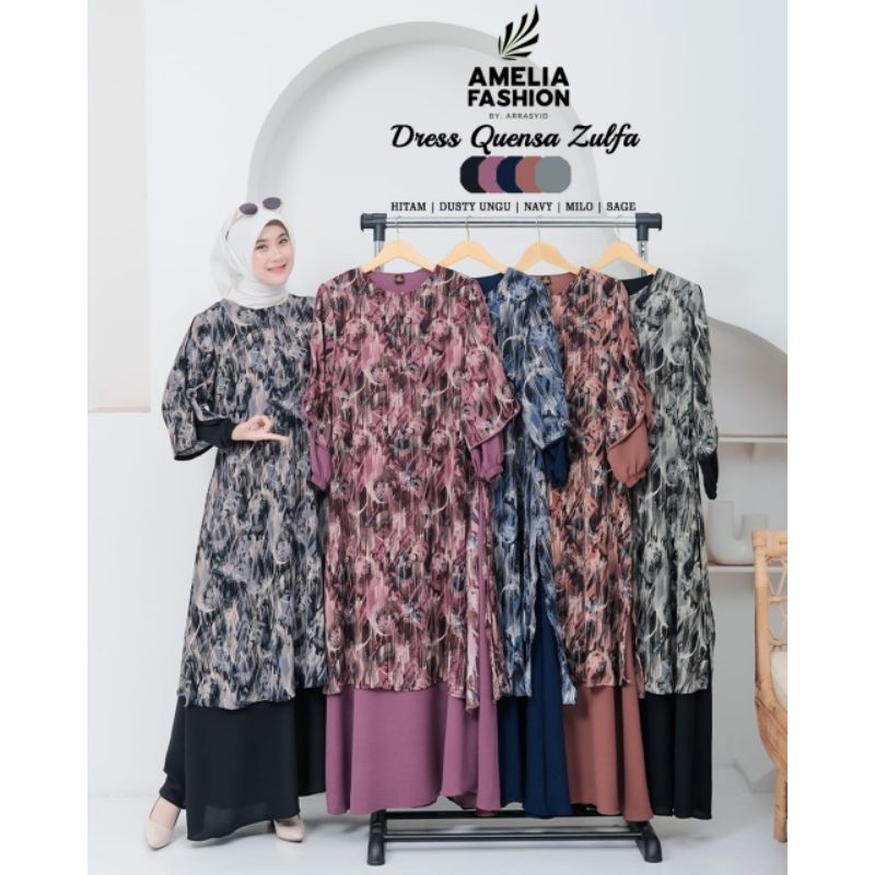 DRESS QUENZA ZULFA ORIGINAL BY AMALIA FASHION