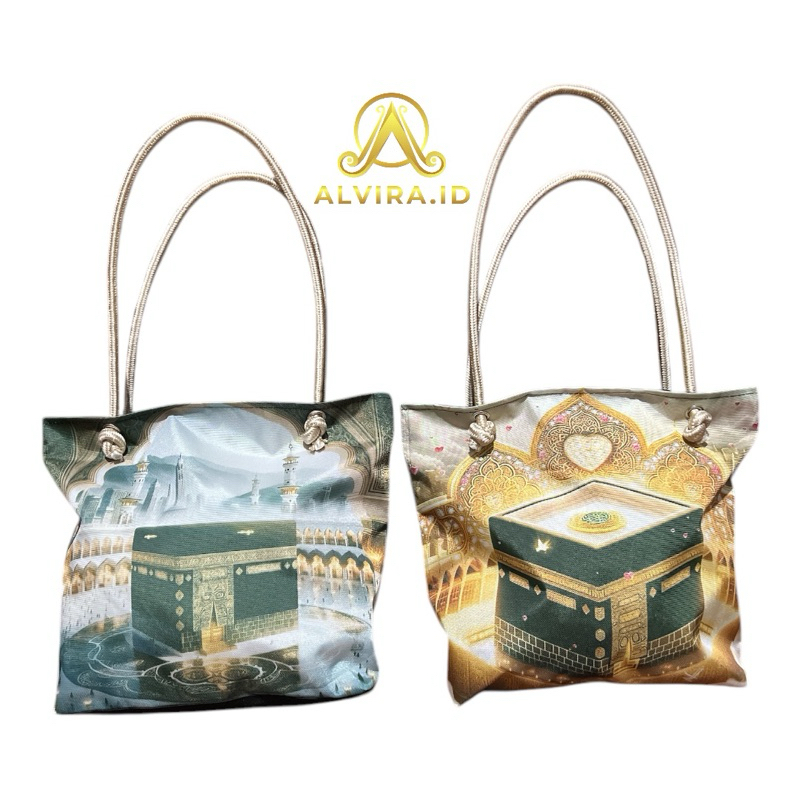 ALVIRA.ID Totebag Pengajian Souvenir Haji Souvenir Umroh Tas Pengajian Tote bag Wanita Hampers Haji