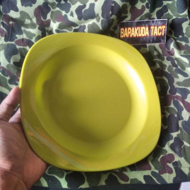 Piring Makan Tupperware Hijau Cerah Tahan Banting Piring Plastik Berkualitas Tuppy Blossom Plate Pir