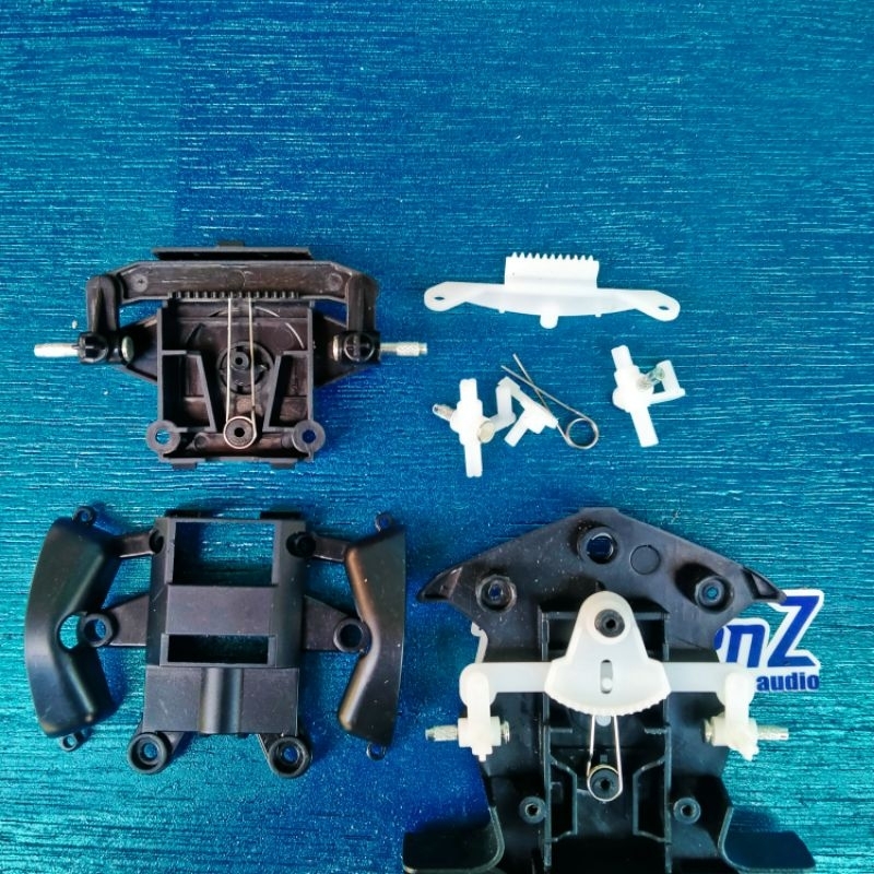 1SET GearBOX Stir Stering Untuk Roda Depan Mobil Remote Control Scale 1;18 1;20 1;22 1;28. untuk mob