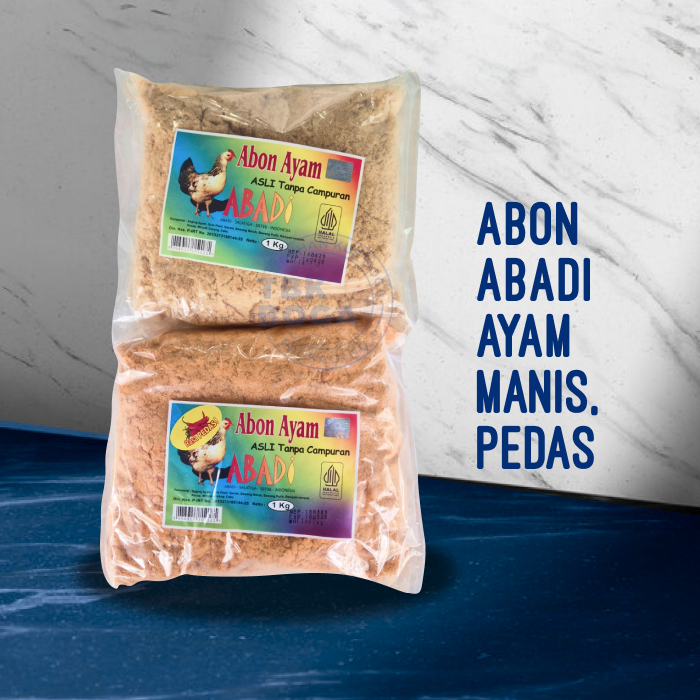 

Abadi Abon Ayam 1 kg ( Pedas, Manis ) Ori Original Spicy Chicken Floss Topping
