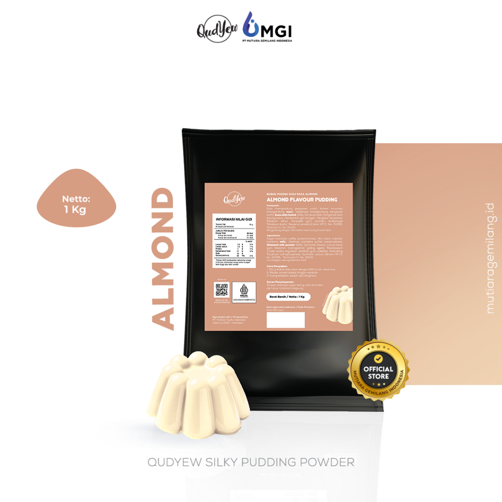 

Mutiaragemilangsemarang Qudyew Silky Pudding Sutra Makanan Snack Agar Silky Pudding Powder - Cemilan Bubuk Puding Sutera 1kg