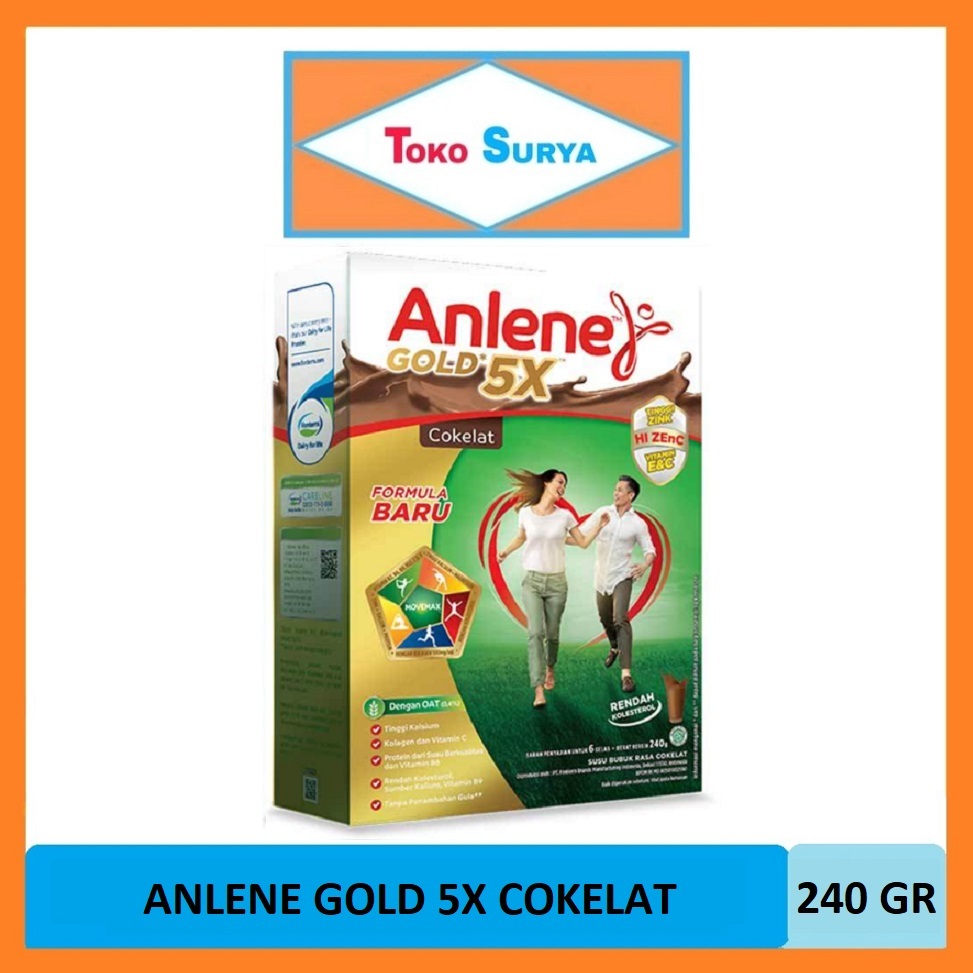 

Anlene Gold 5X Susu Bubuk Cokelat Kalsium Tinggi 240 Gr