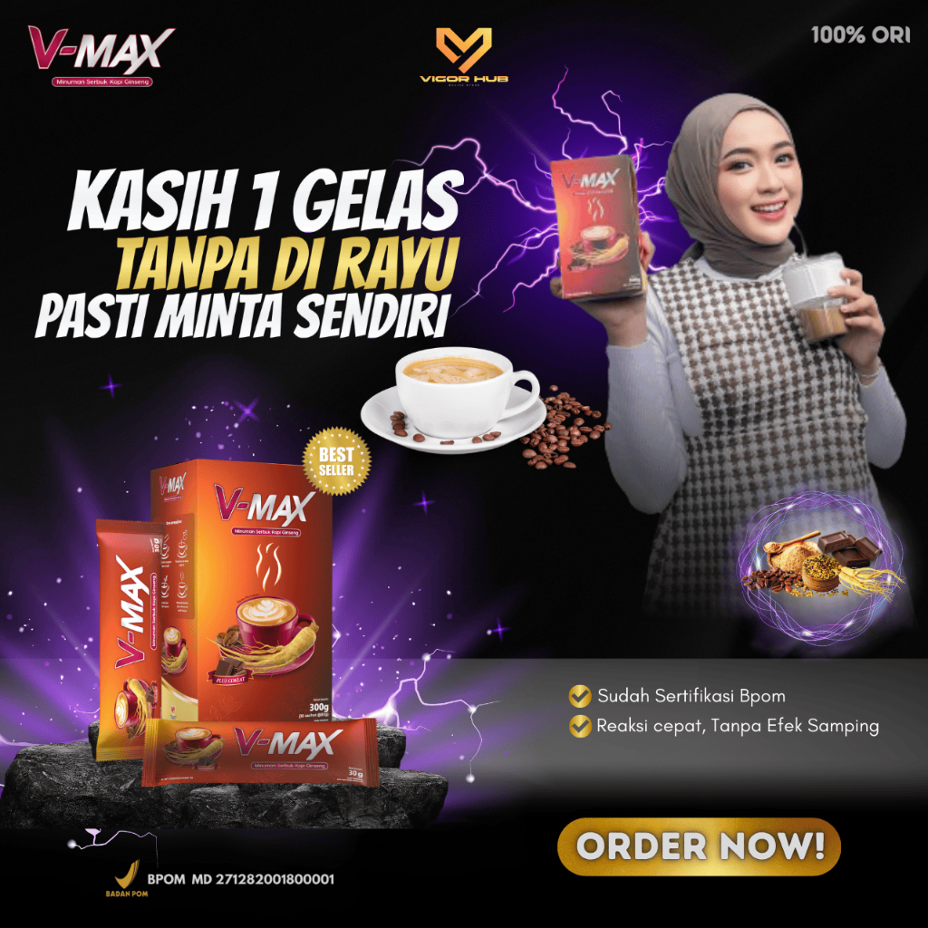 

Kopi V-Max Suplemen Minuman Rasa Coklat Penambah Gairah Wanita - Kopi Stamina Wanita BPOM