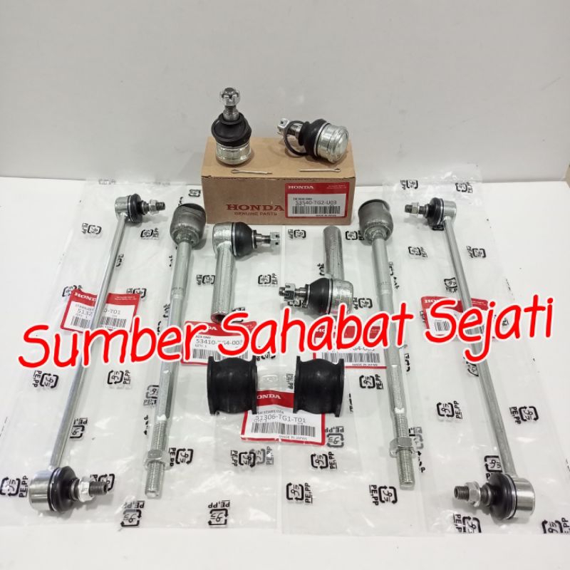 Paketan Kaki Kaki Depan Honda Brio 2014-2018 Original 1Set 10Pc Tie Rod Rack End Link Stabil Karet S