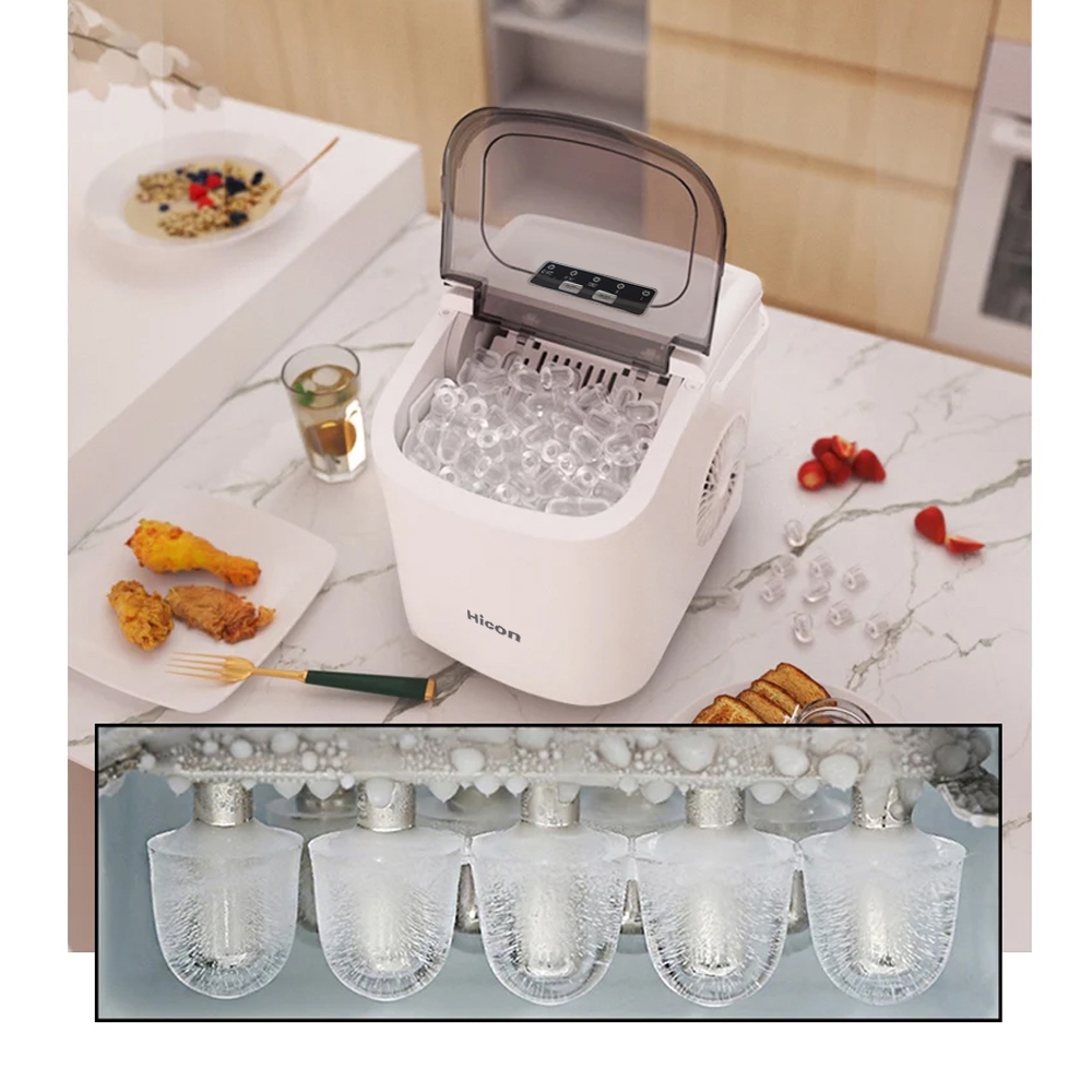 Mesin Es Batu Kristal Otomatis Mini Portable Ice Maker 15kg 95W