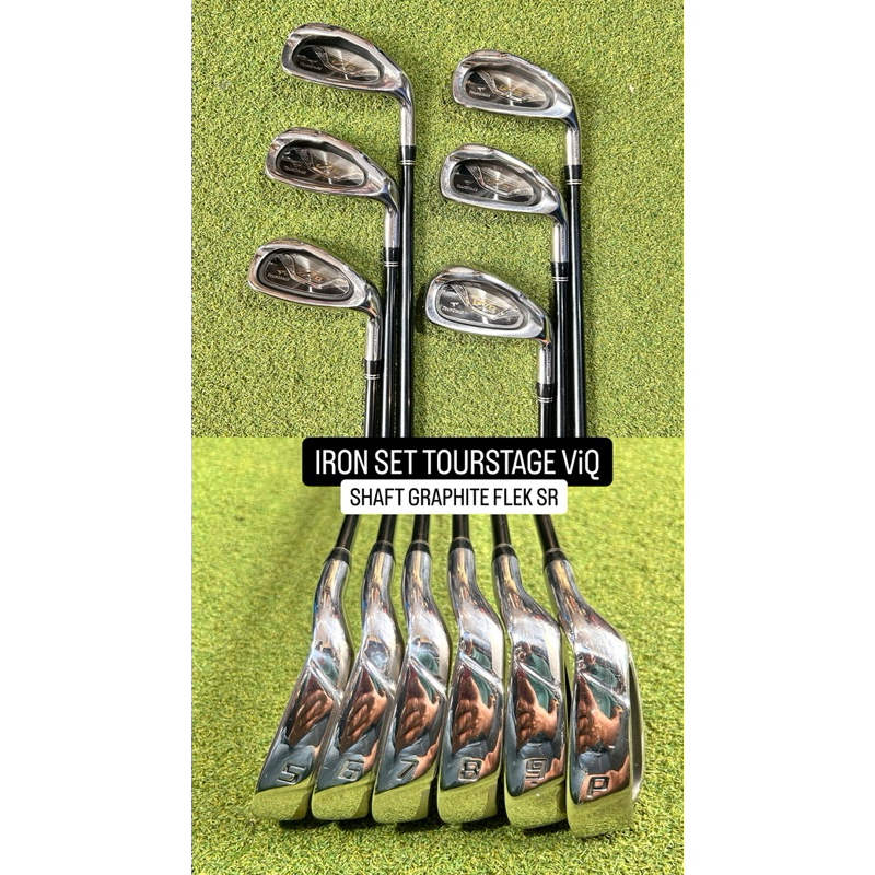 Stick Golf Iron Set Bridgestone Tourstage ViQ Golf Shaft Graphite Flek SR Second Original - Iron Set