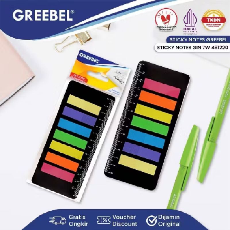 

GREEBEL STICKY NOTES 7 WARNA 20 LEMBAR (7W 461220)