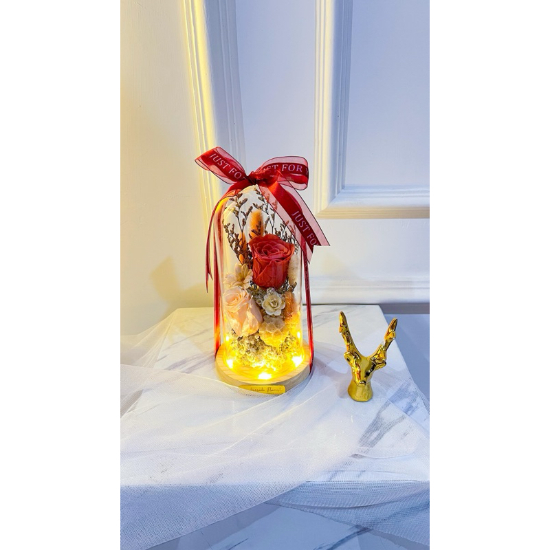Flower Dome | Glass Dome | Perserved Flower | Flower Gift