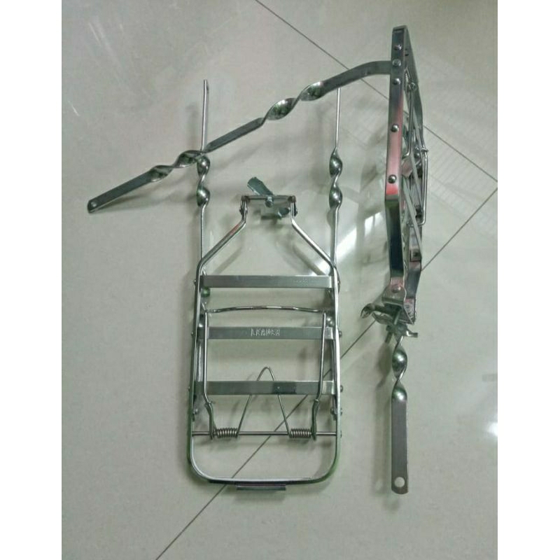 Bagasi Boncengan Belakang Besi Sepeda ukuran 28 Chrome (Cp) onthel ontel