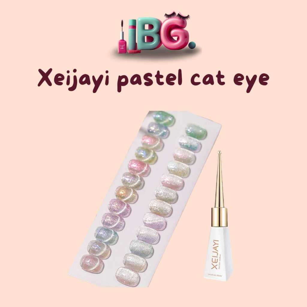 Xeijayi Pastel Cat Eye Gel Pastel Transparan Cat Eye Gel Cat Eye Pastel Broken Ice Color
