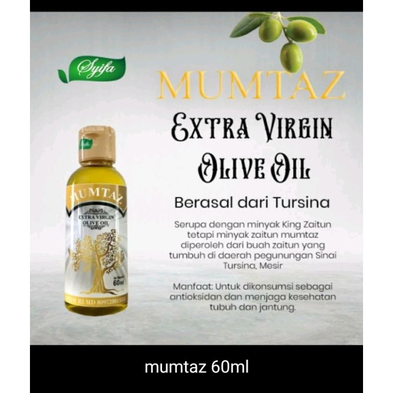

Minyak zaitun extra virgin olive oil mumtaz 60 ml