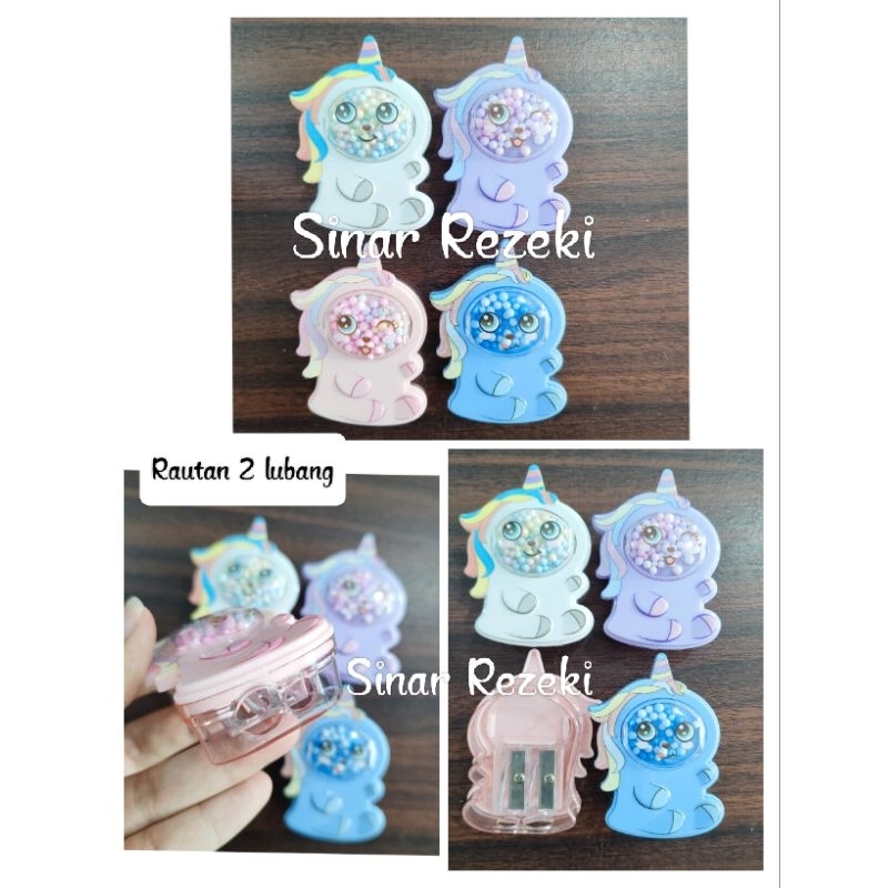 

1 buah!! XLJ-5861!Rautan unicorn 2 lubang/penggerik/sharpener unicorn 2 hole/rautan 2 lubang