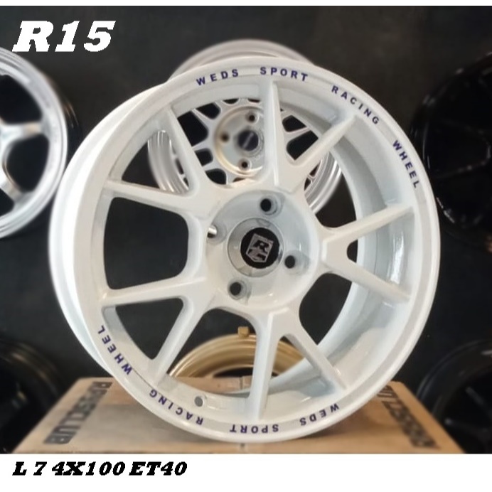 velg r15 wedssport racing velg mobil ring 15 pcd 4x100 lebar 7